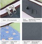 Budding Joy 90L Under Bed Storage Containers, Closet Organizers and Storage Bins, Foldable Underbed Storage Bags for Blanket, Clothing, Comforter, Sweaters, Pillows, Linen Sheets, Wrapping Paper, Grey