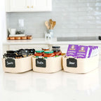 NaturalCozy 11.8"x8"x4.5” Storage Baskets for Shelves 3 Pack | Cotton Rope Woven Small Baskets for Organizing | Small Storage Bins for Nursery, Bathroom, Closet, Cube Shelf, Decorative, Gift Basket