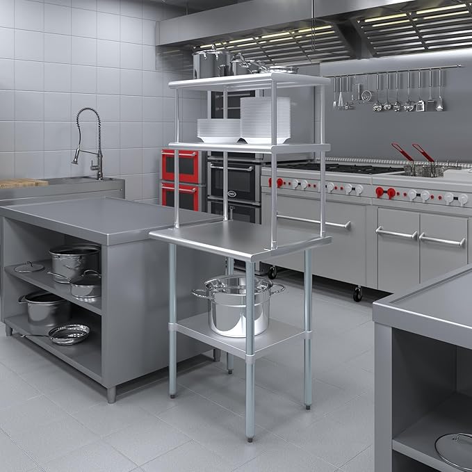 AmGood Double OverShelf Stainless Steel NSF - Many (30" Long x 18" Deep)