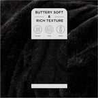 Bedsure GentleSoft Fluffy Black King Size Blanket for Bed, Thick Soft Sherpa Faux Fur Fleece Bedding Fuzzy Plush Winter Warm Heavy Oversize Large King Blanket, Cozy Black Gifts for Men Women, 108x90