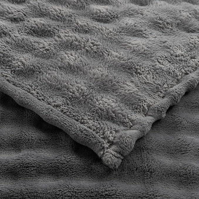 YUSOKI Luxury 3D Bubble Throw Blanket 2lb,All Ages,Home Decoration, (Grey,50 * 60inches)