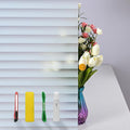 Window Privacy Film with Installation Tools, Blinds Pattern, Static Cling, Anti UV, Heat Control, Ideal for Home Shower Office Glass Door (Blinds Pattern, 35.4X157.4Inch)