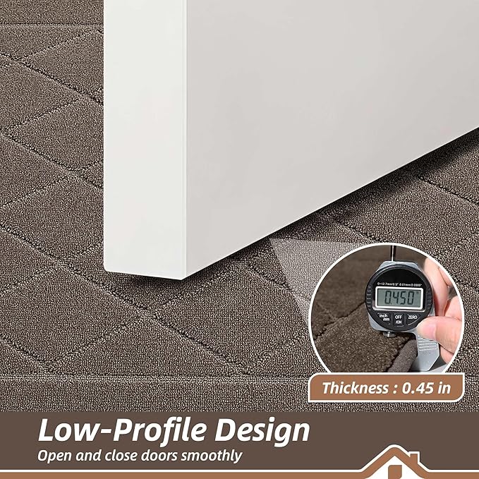 BEQHAUSE Dirt Trapper Door Mat 36" x 60", Doormat Non-Slip Entryway Rugs Washable, Dog Door Mat Stain Resistant and Absorbent Welcome Floor Mat for Front Back Door, Muddy Wet Shoes & Paws, Light Brown