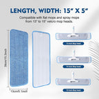 3 Pack Microfiber Mop Pads, Mop Replacement Pads Refills Floor Spray Mop Pads Wet Moping Pads Refill Reusable Pads Suitable for All Spray Mops Cleaning