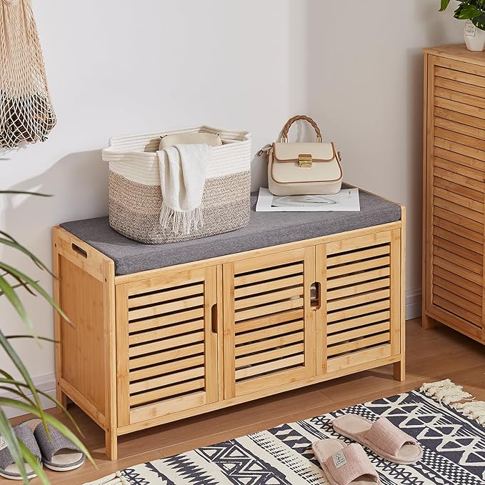 Storage Baskets for Organizing, Woven Baskets for Shelves, Rectangle Decorative Organizer for Storage Clothes, Toy, Books, Towels Nursery Bins 3 Pack (Gradient Yellow)