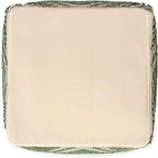 REDEARTH · Tufted Pouf Ottoman with Filler Textured Storage Cube Bean Bag Pouffe Footrest for Living Room, Bedroom, Nursery, Kidsroom; 100% Cotton (17.5"X17.5"X17.5", Solitaire Lozenge Kiwi)
