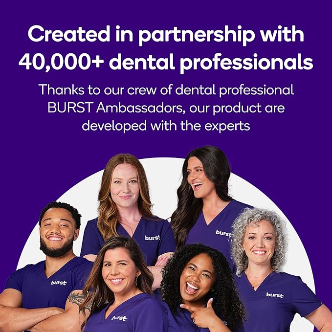 Burst Original Sonic Electric Toothbrush for Adults (Black) | Soft Bristle Deep Clean Stain & Plaque Removal | 3 Modes: Teeth Whitening, Sensitive & Massage