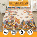 Boho Large Throw Blanket 90" x 98",100% Cotton Soft Sofa Bed Throw-Floral Butterfly Decor Blanket Reversible Bohemian Luxury Throw for Couch Sofa Chair Travel
