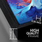 Abstract Wall Art for Living Room, Colorful Canvas Wall Decor for Bedroom, Framed Picture Print, Large Size 59x29 Inches