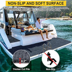 Marine Carpet,6 FT x 10 FT Dark Gray Indoor Outdoor Carpet 0.2" Thick Boat Carpet with Water-Proof TPE Backing, Non-Slide Outdoor Marine Carpet Roll for Home, Patio, Porch, Deck