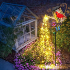 Solar Lights Outdoor Decorative, 39.4'' Metal Solar Watering Can Lights with Red Cardinal, Waterproof Garden Stake for Yard Lawn Patio Pathway Landscape, Gardening Gifts for Mom Grandma Women
