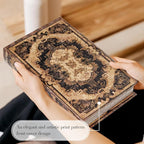 Decorative Storage Box for Home Decor - Vintage Faux Wood Book Box with Magnetic Lock, Hidden Jewelry & Remote Storage, Coffee Table Books Decor, Shelf Decor Accents (M Size, 10.2") -5-05