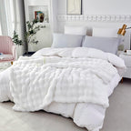 RYNGHIPY Faux Fur Throw Blanket Double Sided Thick and Warm Plush Fluffy Faux Rabbit Fur Decoration for Couch Sofa Chair and Bed Cream Winter Blanket (Ivory, 63''x79'')
