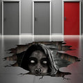 3D Halloween Floor Decals Scary Halloween Zombie Stickers for Living Room, Spooky Blind Women Scratching Floor Stickers Vinyl Removable Decals Art Decorations Party Supplies for Bar Pub