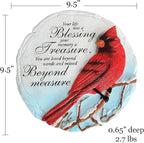 Spoontiques - Garden Décor - Cardinal Stepping Stone - Decorative Stone for Garden