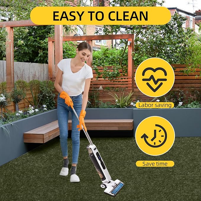 Marine Carpet,6 FT x 10 FT Olive Green Indoor Outdoor Carpet 0.2" Thick with Water-Proof TPE Backing, Non-Slide for Home, Patio, Porch, Deck