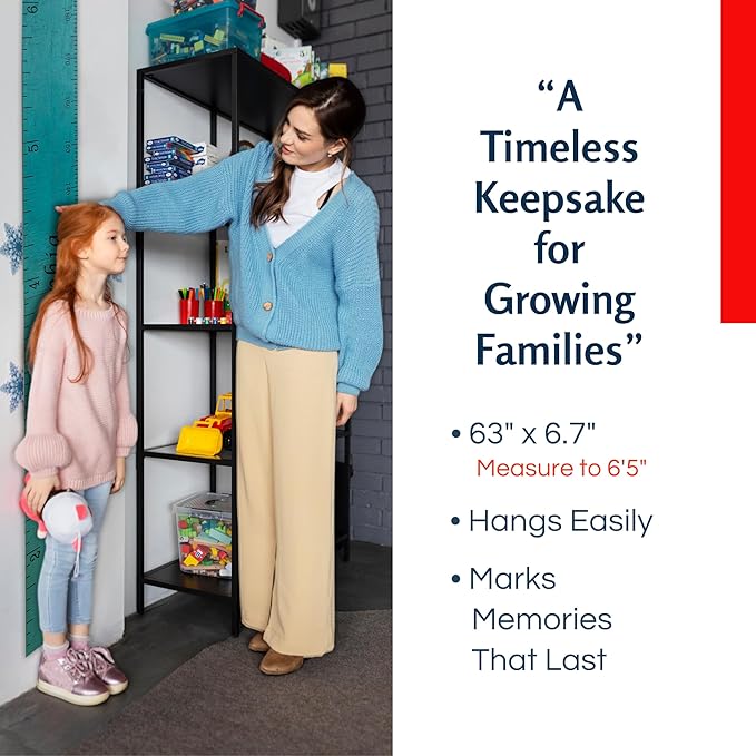 Personalized Wooden Growth Chart for Kids – Wall Height Ruler for Child Growth Tracking – Wooden Height Chart for Boys & Girls, Nursery & Home Decor Multiple Sizes & Colors