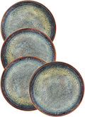Ceramic Dinner Plates Dish Set,Set of 4,for Lunch snacks -Microwave Oven & Dishwasher Safe,Scratch Resistant,Dinnerware Kitchen Porcelain Serving Dishes 10 Inch Round