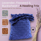 Microwave Heating Pad for Cramps, Aches & Pains - Weighted Microwavable Heating Pad – Moist Heat Therapy for Back, Neck, and Shoulders – Made in USA with Lavender, Flaxseed, and Buckwheat