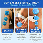 Silicone Cupping Therapy Set Professional Massage Cupping Cups for Cupping Therapy 4 Cup Kit for Massage, Myofascial Release, Cellulite Reduction (Lure Blue)