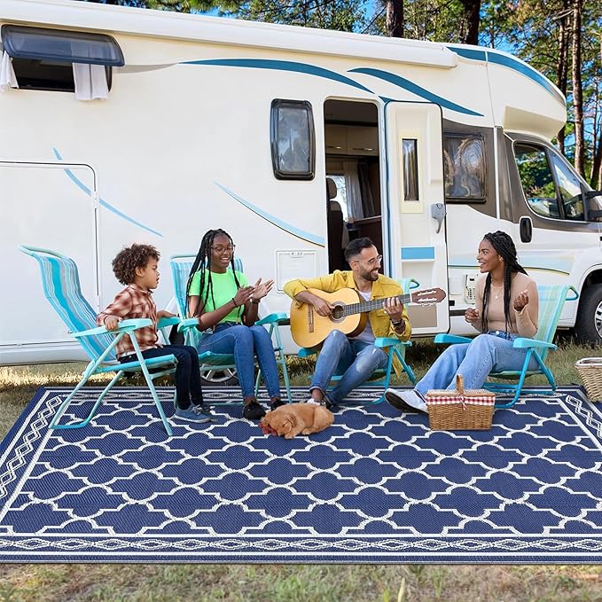 GAOMON Outdoor Rug for Patio Reversible Plastic Camping Rugs