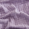 EMME Cotton Throw Blanket for Couch Soft Airy Muslin Bed Blankets Lightweight Breathable Blanket All Season Gauze Blanket, Lavender