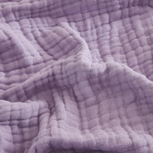 EMME Cotton Throw Blanket for Couch Soft Airy Muslin Bed Blankets Lightweight Breathable Blanket All Season Gauze Blanket, Lavender
