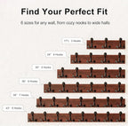 SKOLOO 30-Inch Wood Burnt Coat Rack Wall Mount with 5 Triple Hooks - Ideal for Family Entrances, Classrooms, and Pet Supplies Storage - Perfect Coat Hooks for Wall