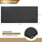 Yimobra Outdoor Door Mat - Waterproof Non Slip Entrance Mat 47x24 Grey