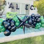 130pcs Dark Green Balloons Different Sizes 18" 12" 10" 5" Hunter Green Balloons for Birthday Dinosaur Baby Shower St. Patrick's Day Summer Jungle Forest Safari Party Decorations