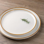 GBHOME Ceramic Dinnerware Sets for 4, 12 Pieces Stoneware Plates and Bowls Sets, Scratch Resistant Dishes, Dishwasher & Microwave Safe, Reactive Glaze-White