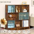 8 Cube Bookshelf with Base - 3 Tier Storage Organizer by LEYAOYAO