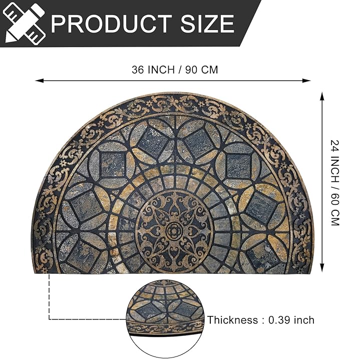 CHICHIC Entrance Door Mat Large 24 x 36 Inch Entry Way Doormat Front Door Rugs Outdoors Heavy Duty Welcome Mat Non Slip Rubber Back Low Profile for Garage, Patio, High Traffic Area, Grey