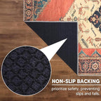 Keen Home Design 2x10 Rug - Machine Washable Runner with Non-Slip Backing, Ideal for Hallway, Entryway, Kitchen, Laundry Room - Vintage, Easy Clean, Durable, Low Pile Rug - (2'6" x 10')