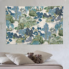 Chinoiserie Tapestry, Asian Watercolor Abstract Art, Japanese Wall Tapestry, Nature Landscape Tapestries for Bedroom, Living Room Decor 90"x60"