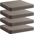 Chair Cushion for Dining Chairs with Ties 4 Pack Non Slip Memory Foam Kitchen Room Chair Pads 17x16 Inch, Brown