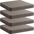 Chair Cushion for Dining Chairs with Ties 4 Pack Non Slip Memory Foam Kitchen Room Chair Pads 17x16 Inch, Brown