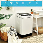 Giantex Portable Washing Machine, 2 in 1 Full Automatic Laundry Washer 1.5Cu.Ft 11lbs Capacity Washing and Spinning Combo 8 Programs 10 Water Levels Energy Saving Top Load Washer for Apartment Dorm