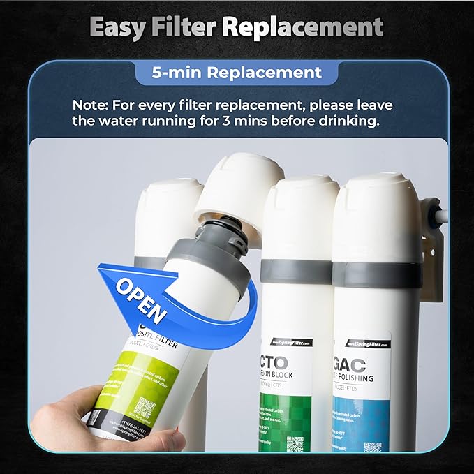 iSpring SGS-Tested Lead Removal CTO Carbon Block Replacement Water Filter Cartridge FCPBDS for DS4 Serie