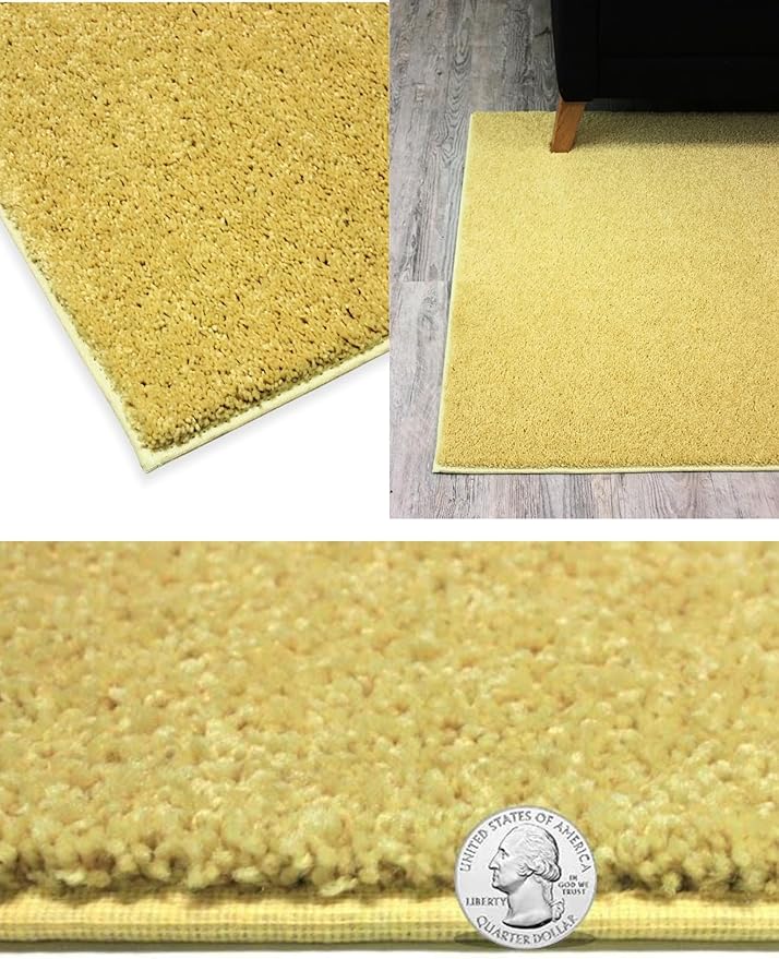 KOECKRITZ Soft and Colorful Kids Classroom Area Rugs (Passes Flammability Pill Test) Many Sizes and Bright Colors to Select from (3' x 12', Lemon)