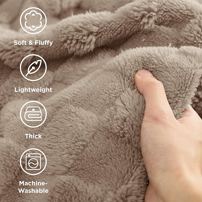 Bedsure GentleSoft Light Taupe Twin XL Blanket for Bed - Super Soft Cozy Fleece Blankets for Women, Cute Throws for Girls, Dorm Room Essentials for Girls Teens Back to School, 66x90 Inches