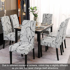 JQinHome Pattern Chair Covers for Dining Room Set of 2, High Stretch Removable Washable Parsons Chair Slipcover for Home Party Hotel Wedding Ceremony (2PCS, Lotus Gray)