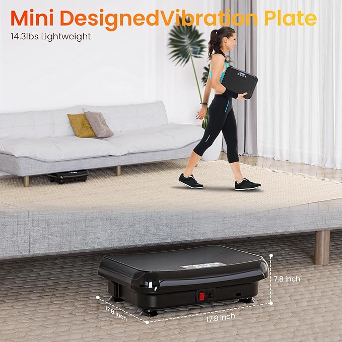 Vibration Plate Exercise Machine: TISSCARE Vibrating Plates for Lymphatic Drainage and Weight Loss, 300Lbs Capacity Full Body Power Shake Workout Platform for Home Cardio Fitness