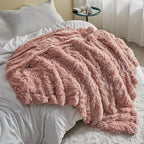 GONAAP Fuzzy Faux Fur Throw Blanket Pink Super Soft Cozy Plush Fuzzy Shaggy Blanket for Couch Sofa Bed (Pink, Throw(50"x60"))