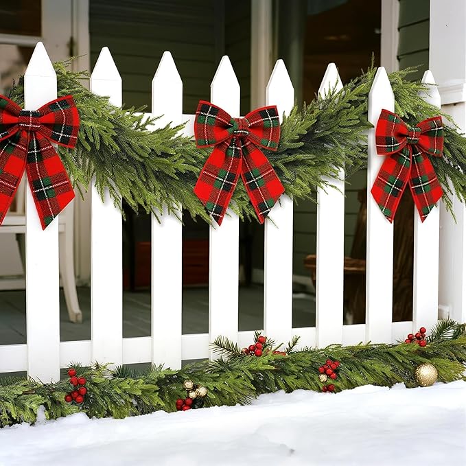 Artificial Norfolk Pine Garland - Faux Christmas Garland Fake Green Garland for Fireplace,Table, Stairs, Mantle, Window,Indoor Outdoor,Home,Holiday Decor(1 PCS,5 FT)