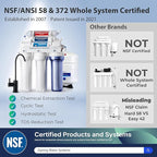 iSpring RCC7AK-BLK, NSF/ANSI 58 Certified, Alkaline 6-Stage Reverse Osmosis System with Stylish Black RO Faucet, pH+ Remineralization RO Water Filter System Under Sink