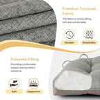Non Slip Chair Cushions for Dining Chairs Set of 4 Kitchen Chair Cushions 18"x18"x3" Turfted Chair Pads Comfortable and Soft Seat Cushion with Ties, Light Grey