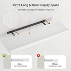 10 inch Deep Wall Shelves 36 inche Long, 1.8 Thick Single Floating Shelf Wall Mounted, Heavy Duty 70 lbs Shelves for Bedroom, Books, Living Room, Kitchen, Office Modern Farmhouse Decor, White