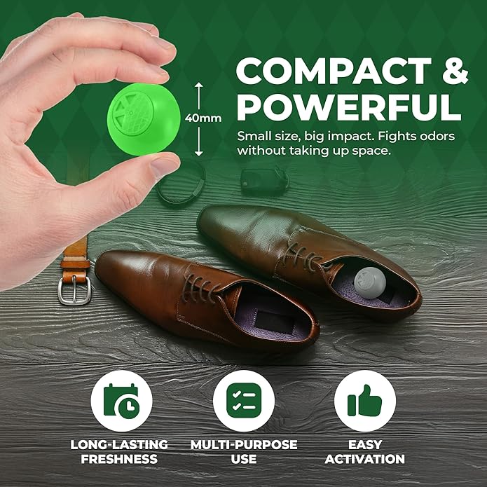 Shoe Deodorizer Balls 8-Pack – Long-Lasting Sneaker & Gym-Bag Odor Eliminator, Twist-to-Activate Billiard-Ball Freshener, Assorted Scents (Lemon, Ocean, Lavender & More) – 8-Month Supply