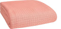 BELIZZI HOME 100% Cotton Bed Blanket, Breathable Bed Blanket King Size, Cotton Thermal Blankets King, Perfect for Layering Any Bed for All Season, Peach